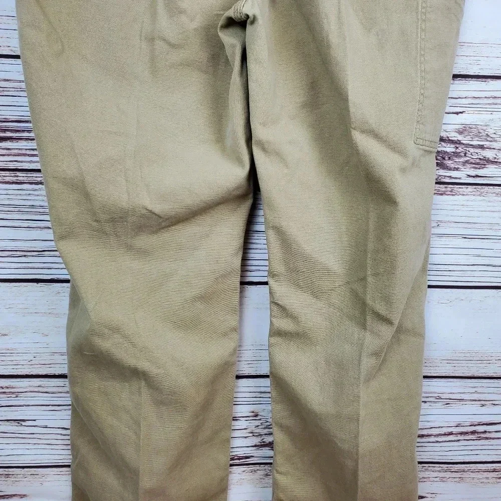 Carhartt Men's 38x34 Relaxed Fit Rigby Dungaree Tan Canvas Pants